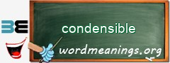 WordMeaning blackboard for condensible